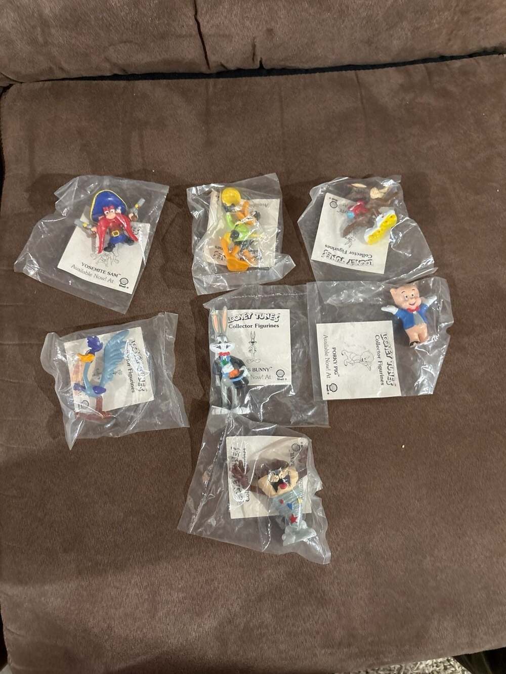 Vintage 1990 Shell Looney Tunes Collector Figurines Set of 7 New in Bag